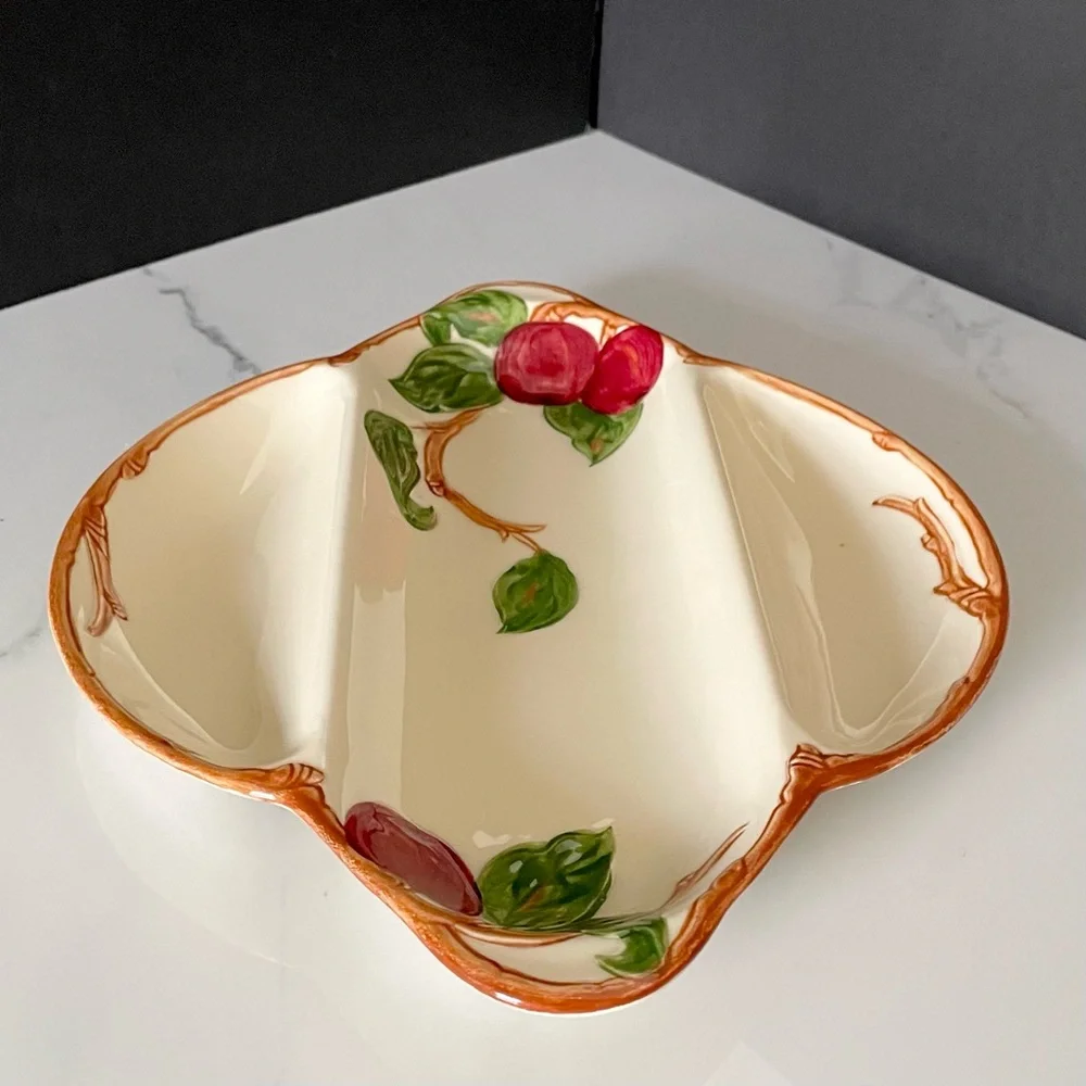 Divided Relish Serving Platter - Apple by Franciscan (read description)